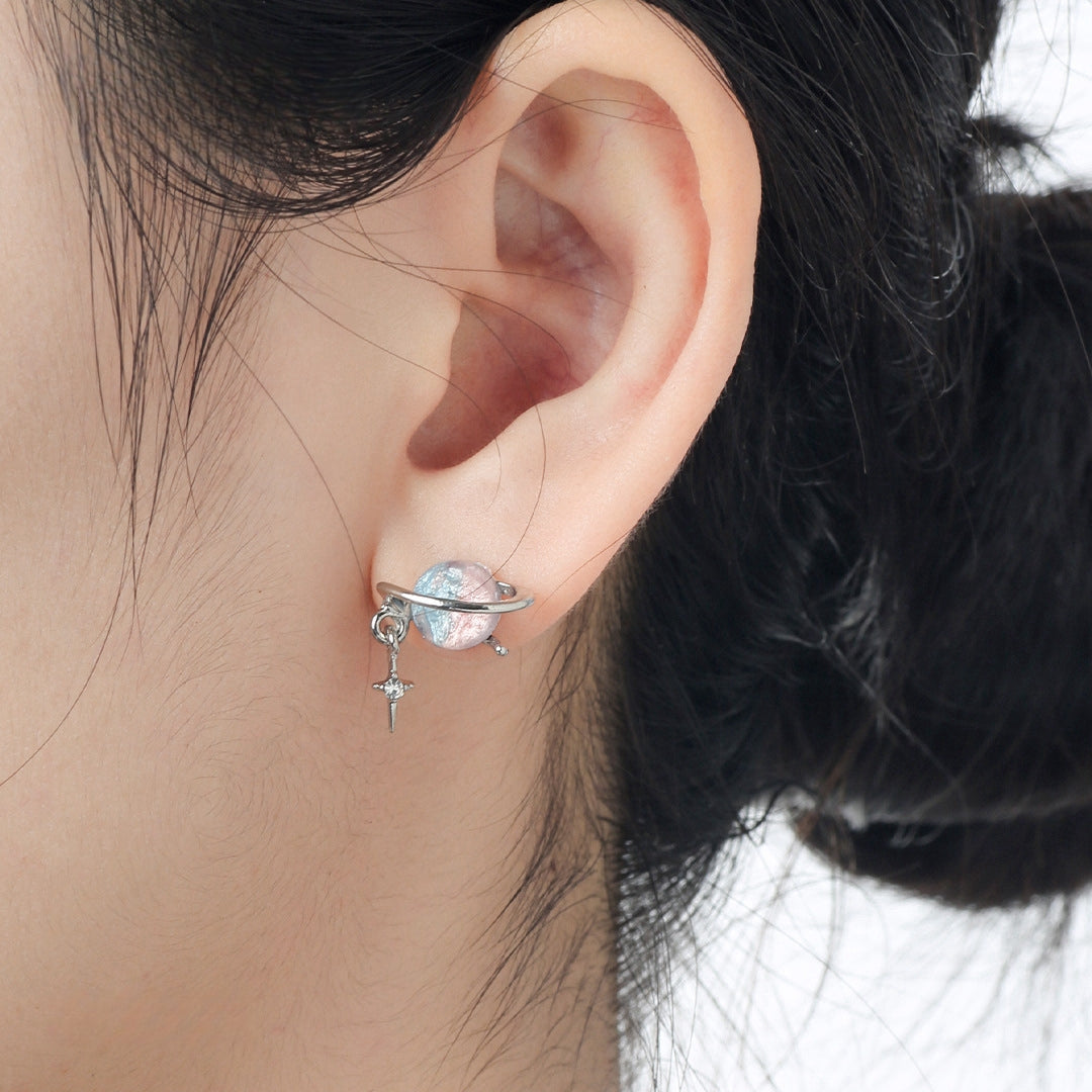 Sweet Girl Blue Mermaid Stud Earring