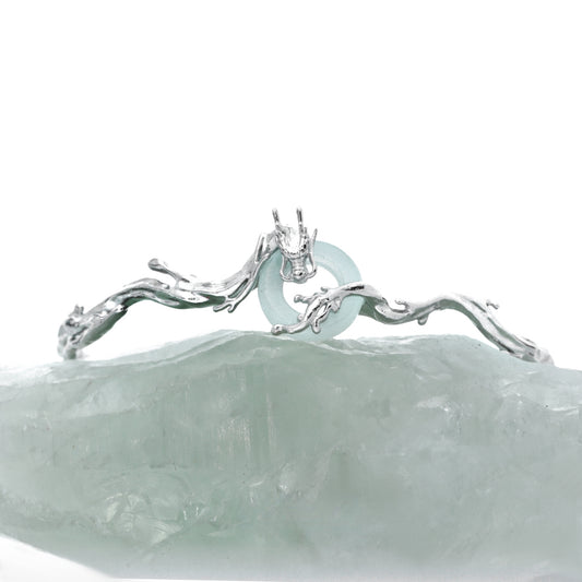 Designer Dragon Round Jade Bracelet