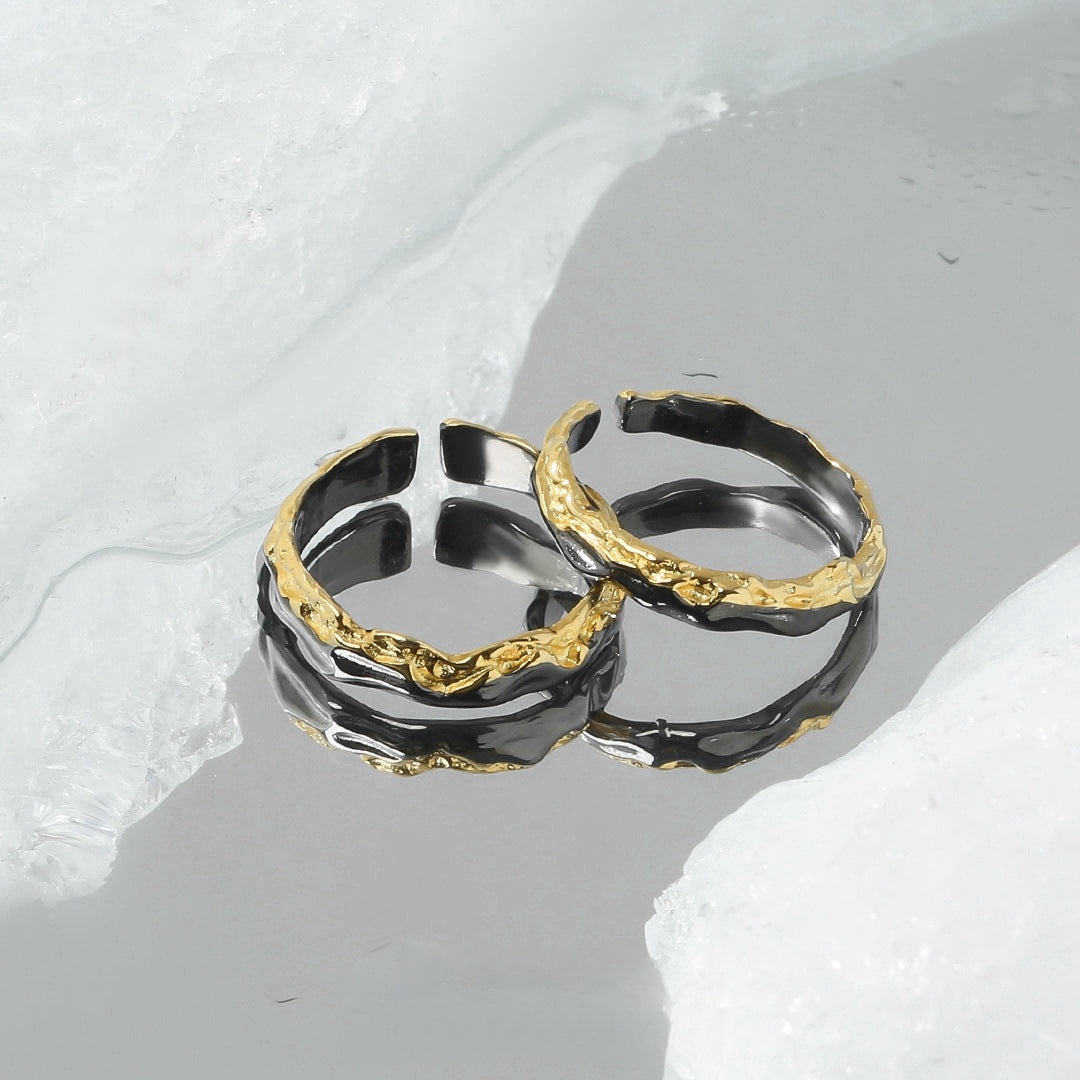 Designer Unisex Irregular Couple Ring