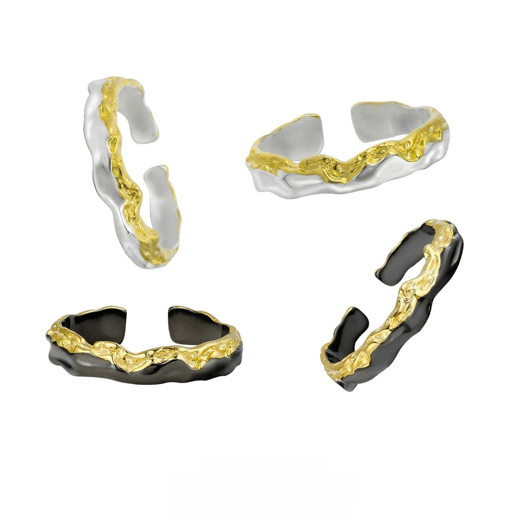 Designer Unisex Irregular Couple Ring