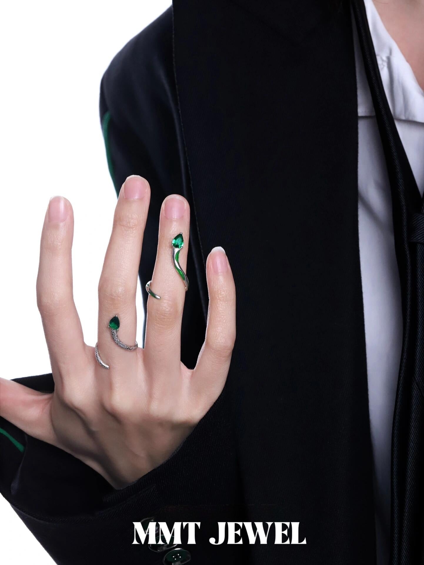 Designer “Slytherin” Chic Snake Ring