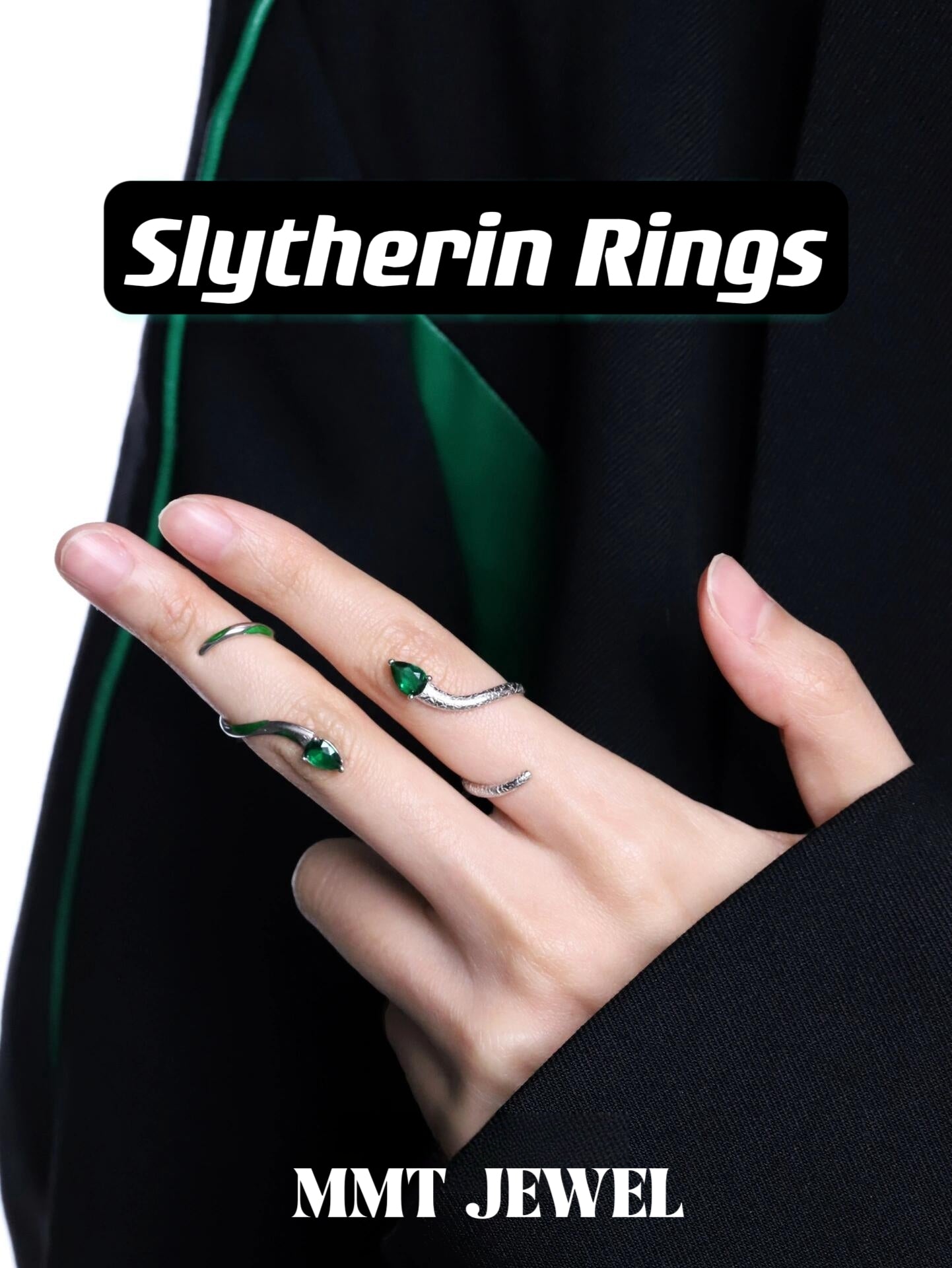 Designer “Slytherin” Chic Snake Ring