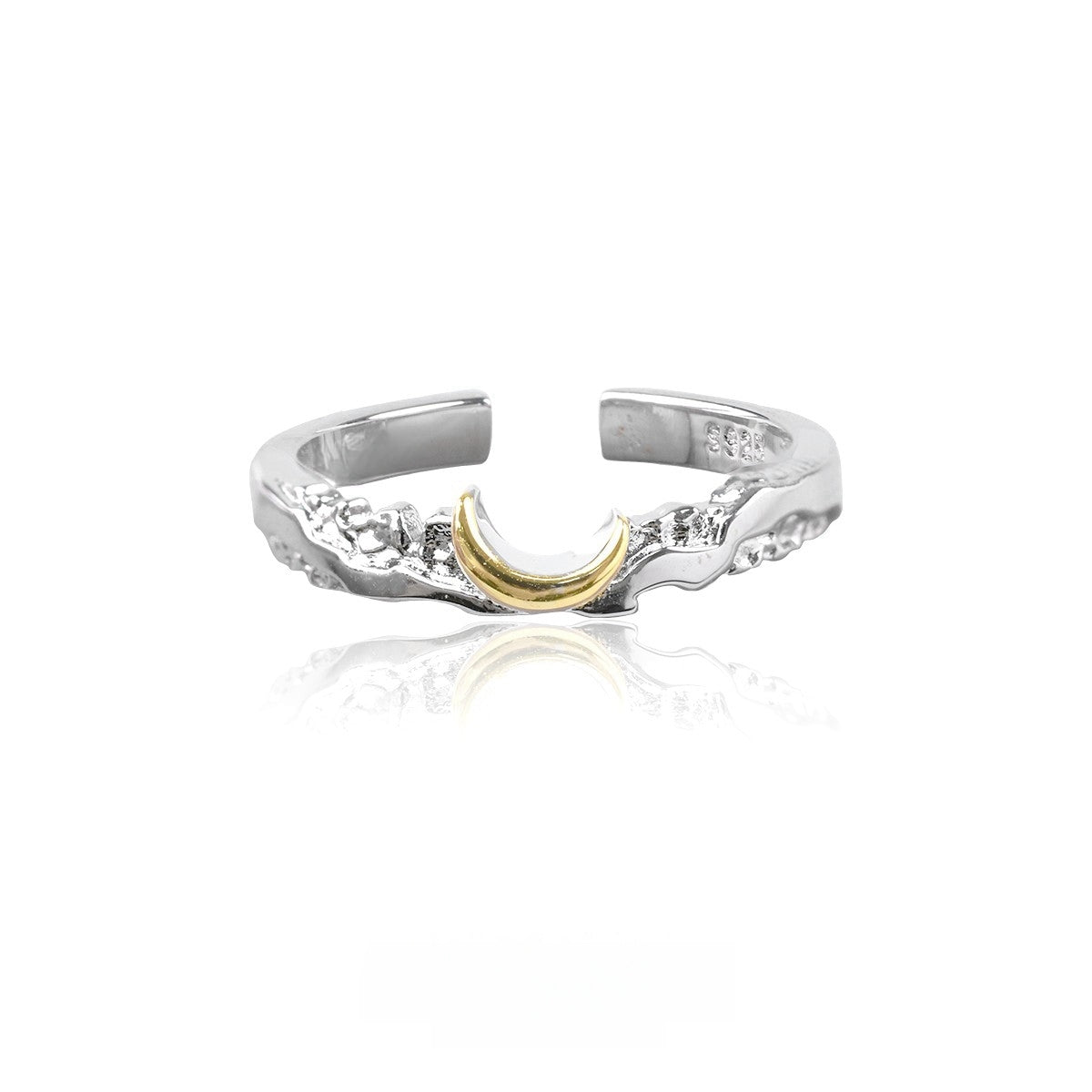 S925 Silver Sun & Moon Designer Couple Ring