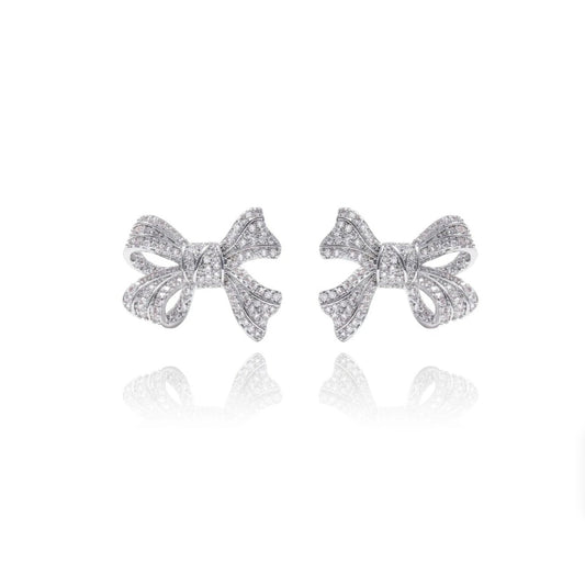 Sweet Girl Bowknot Shining Rhinestone Ear Cuff