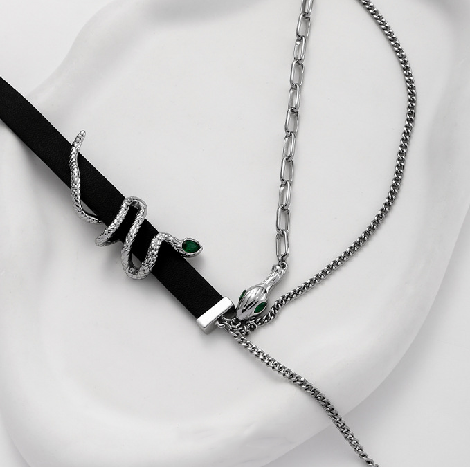 Slytherin Snake Twining Choker Necklace