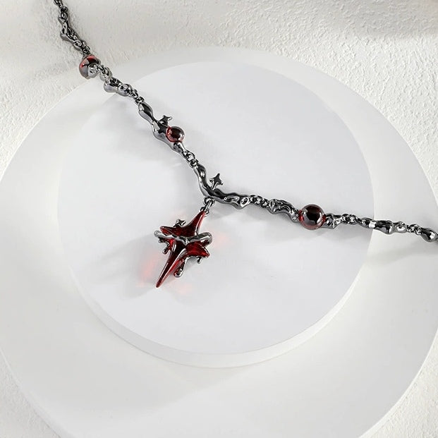 Gothic Style Bloody Star Vintage Necklace