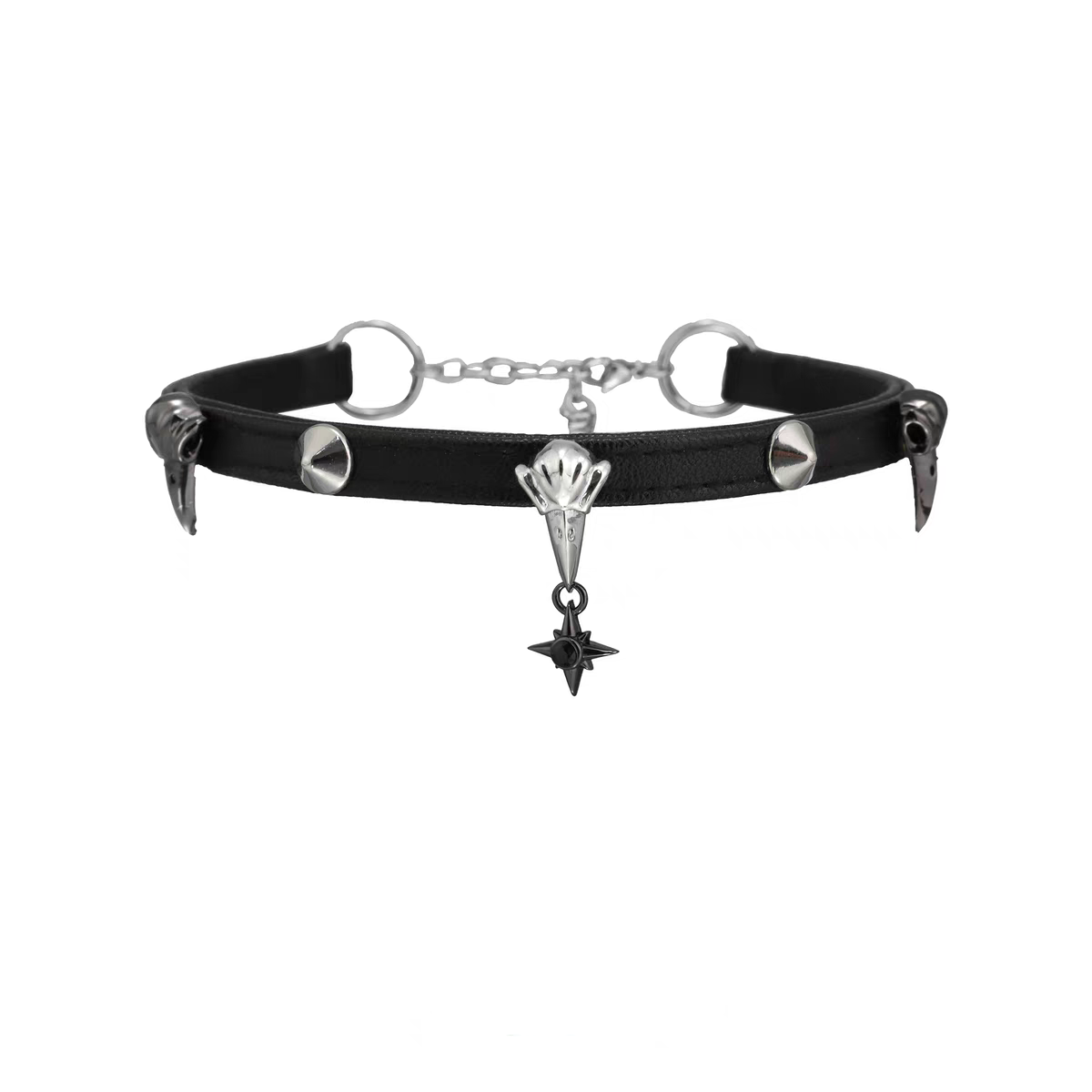 Mystic Unisex Black Raven Star Choker Necklace