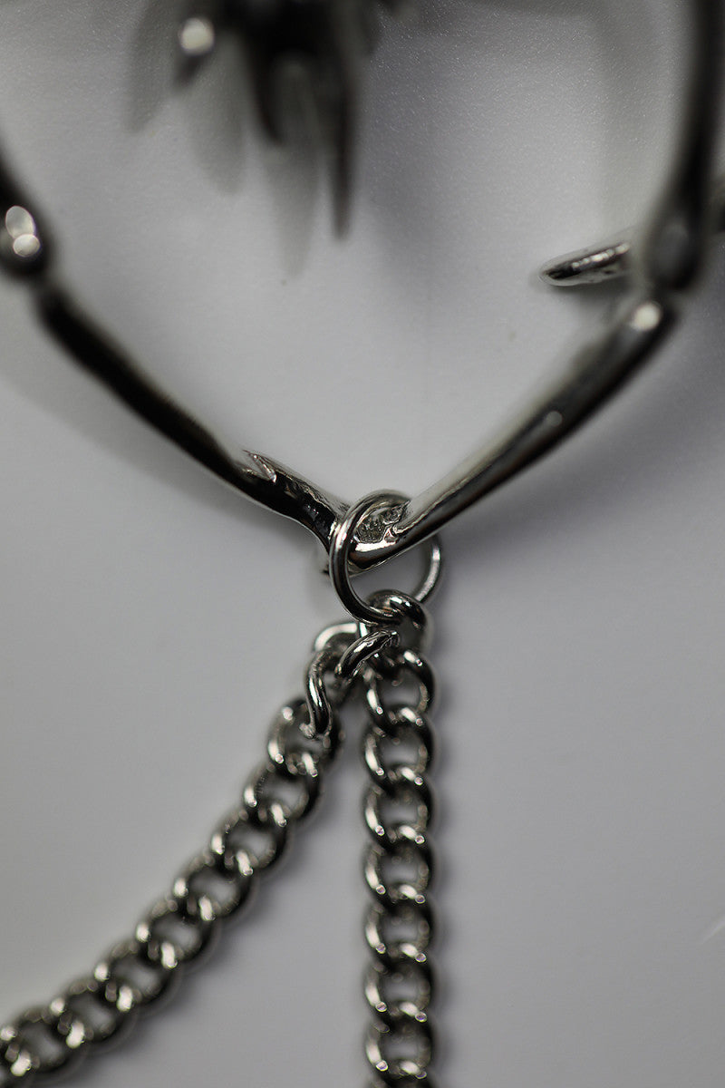 Chic Unisex Silver Spider Necklace