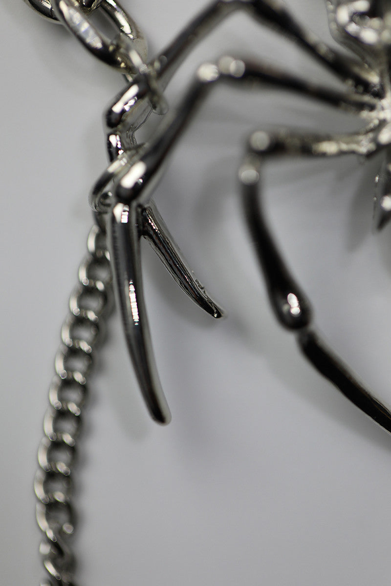 Chic Unisex Silver Spider Necklace