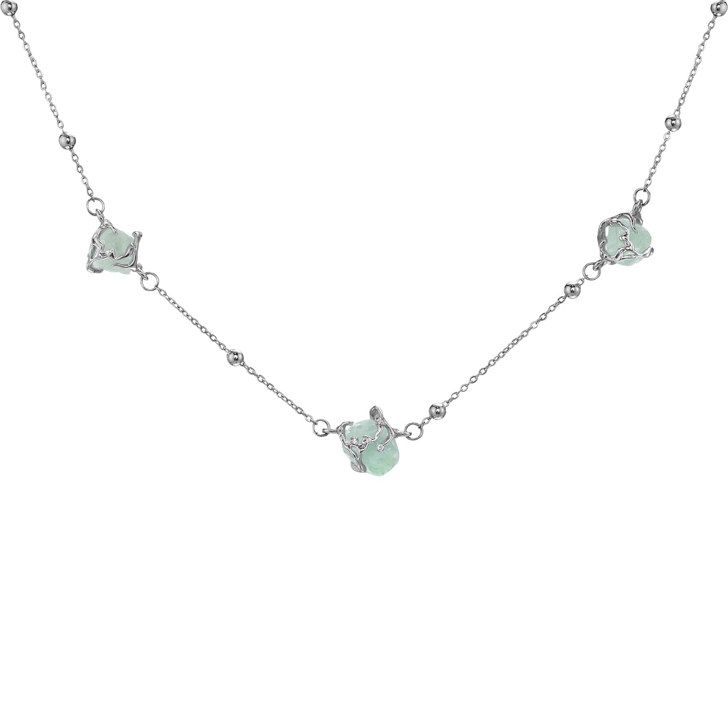 Designer Flying Bird Green Fluorspar Necklace