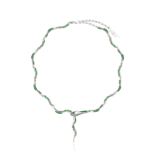 Baizhu Slytherin Green Alloy Necklace