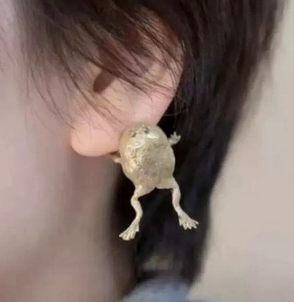 Unisex Designer Cute Frog Earrings