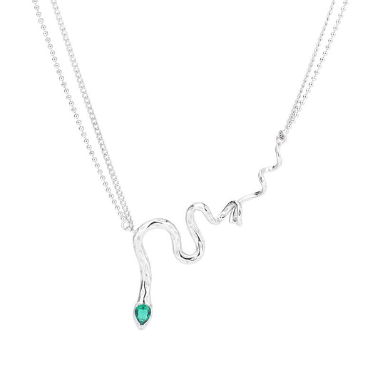 S925 Silver Women Designer Snake Necklace