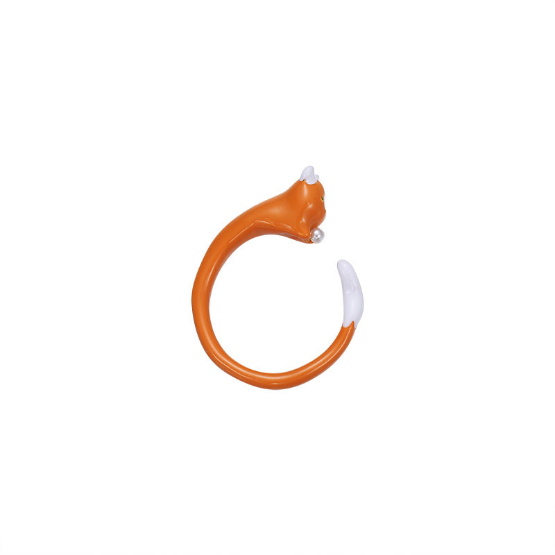 Y2K Cute Cat Open Ring