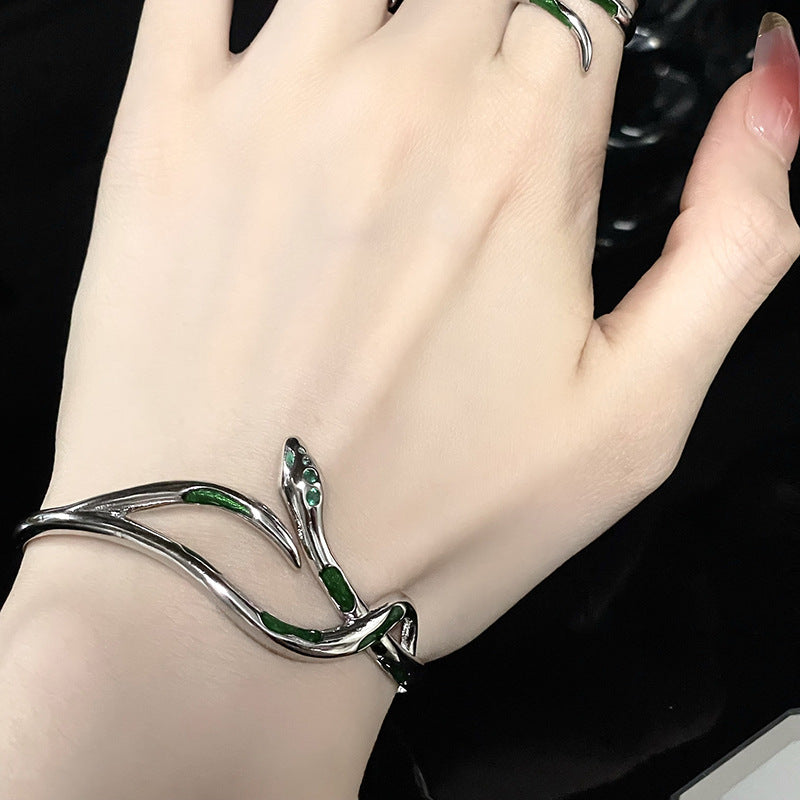 Designer Slytherin Green Snake Adjustable Bracelet