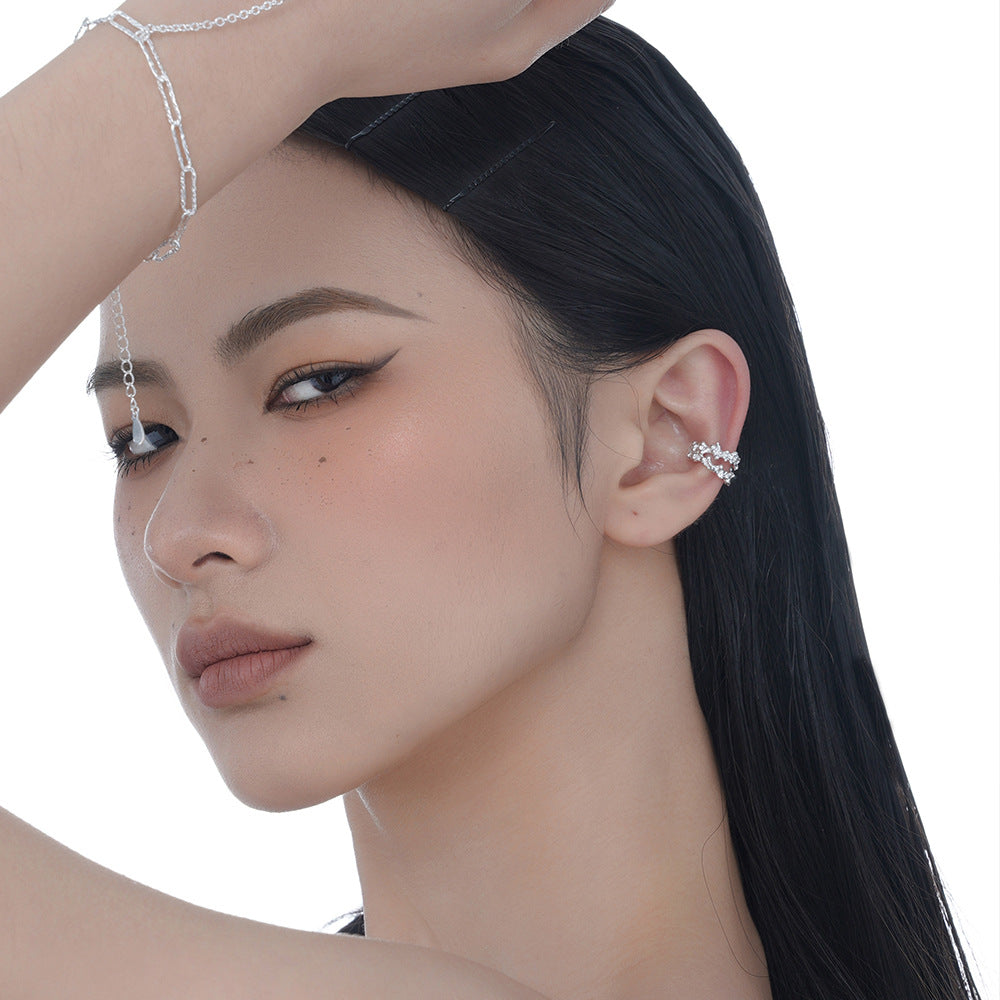 Simple Designer S925 Silver Ear Cuff(single one)