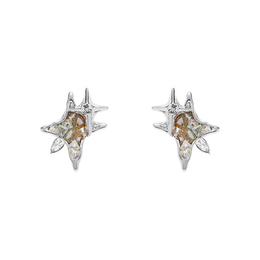 Designer Girl Chic Yellow-Green Star Ear Stud