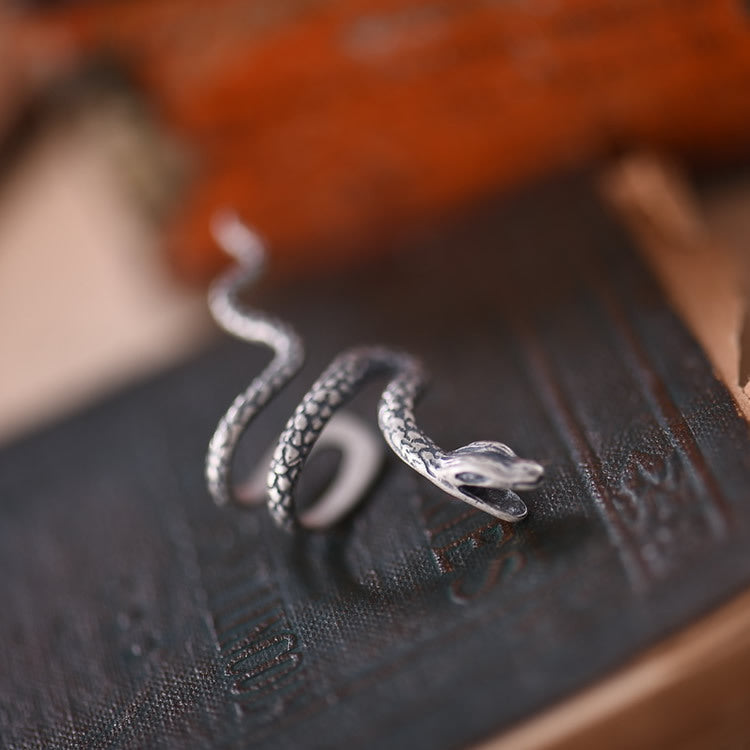 Dark Style Unisex S925 Silver Snake Ear Cuff