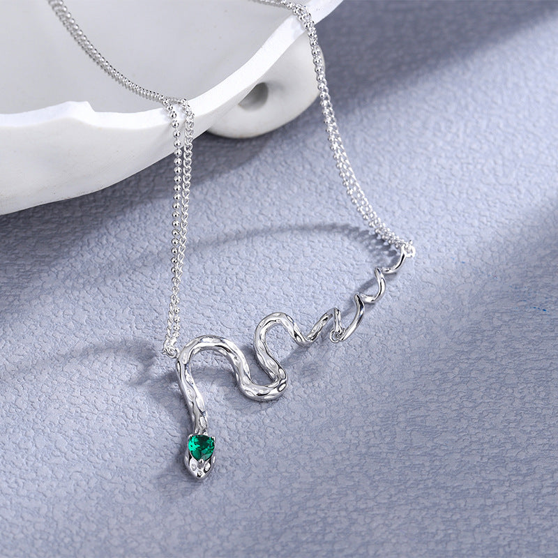 S925 Silver Women Designer Snake Necklace