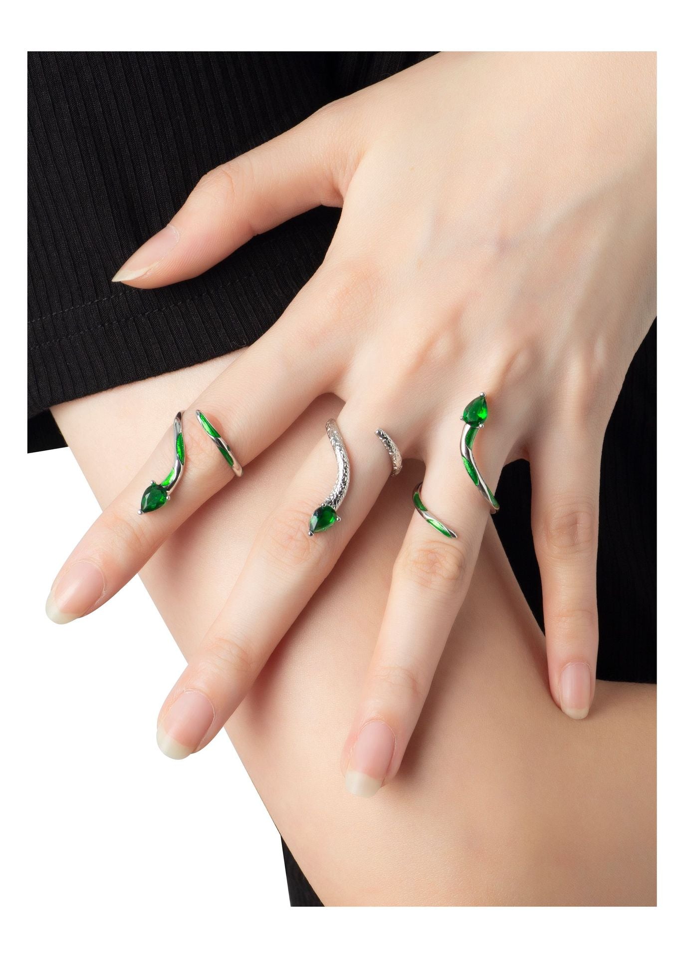 Designer “Slytherin” Chic Snake Ring