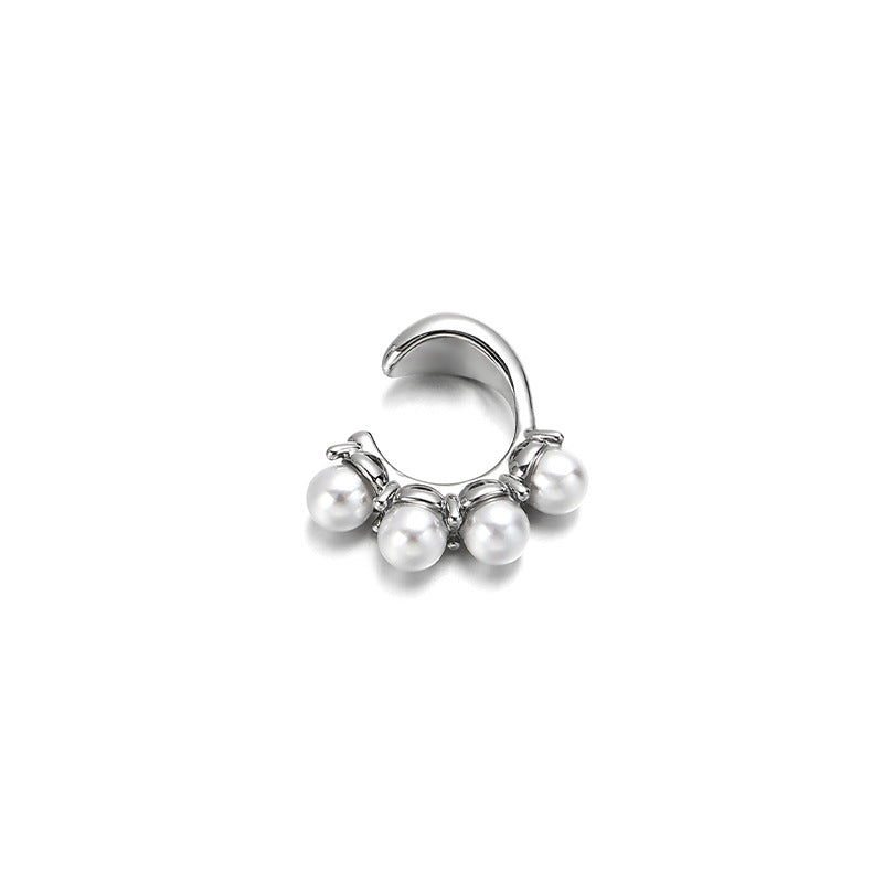 Elegant White Pearl Ear Cuff