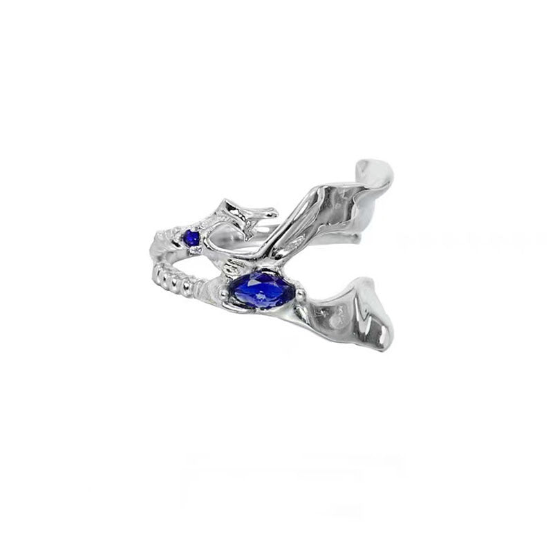 Designer Ravenclaw Blue Zircon Adjustable Ring