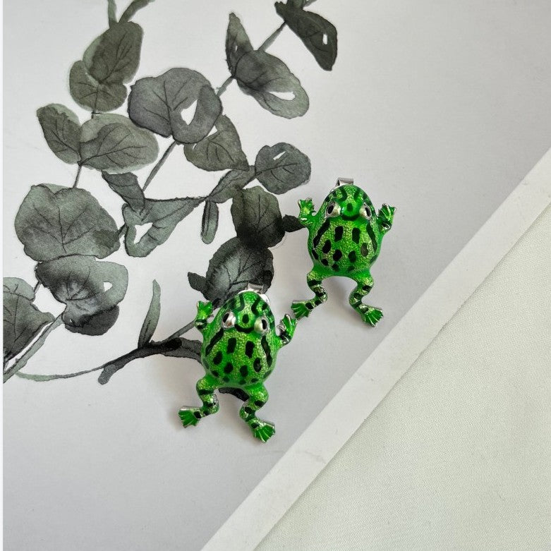 Unisex Designer Cute Frog Earrings