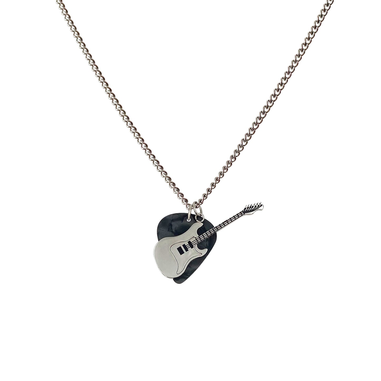 Guitar Plectrum Stainless Steel Necklace