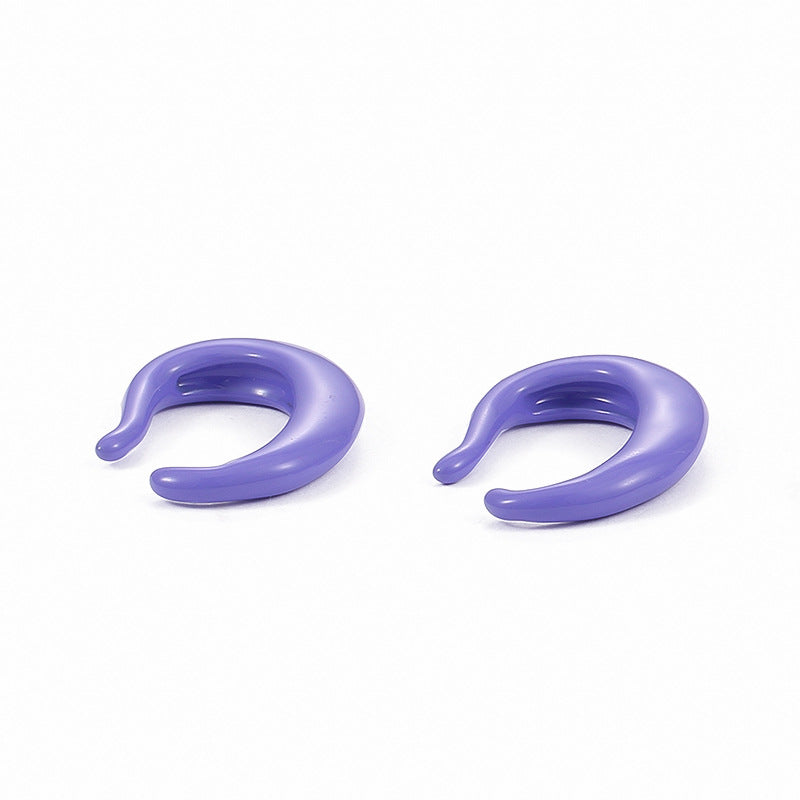 Cute Hand-made Purple Ear Clip(no ear piercing)