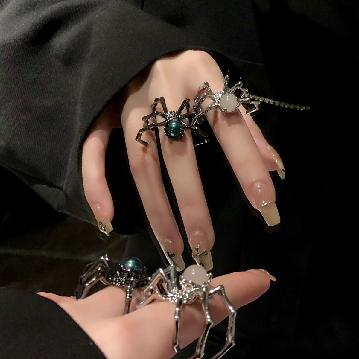 Spider Dark Punk Ring