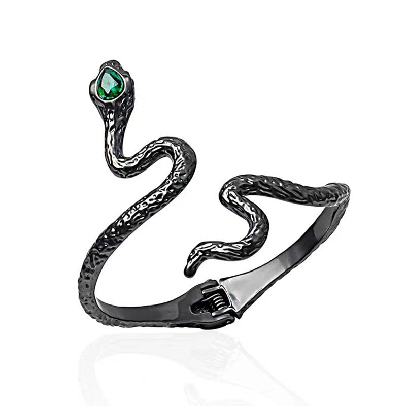 Slytherin Snake Green Eye Metal Bracelet