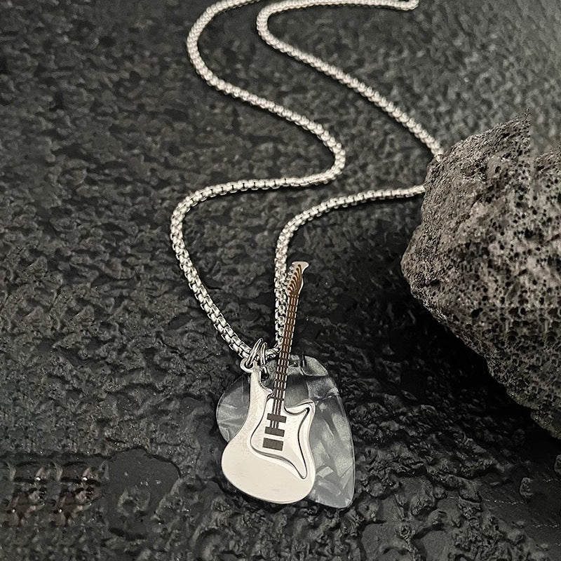 Guitar Plectrum Stainless Steel Necklace