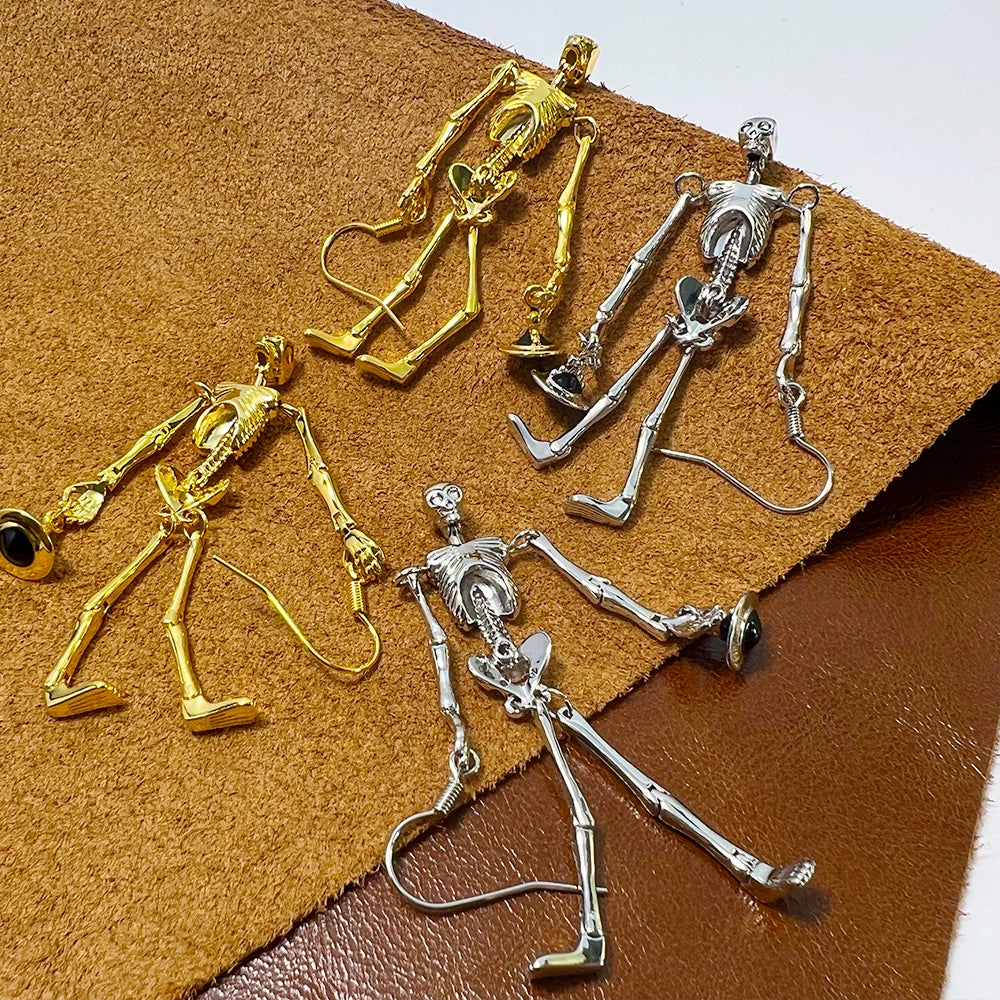 Unisex Human Skeleton Earrings