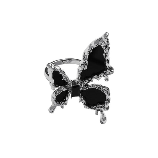 Women Designer Butterfly Punk Metal Ring