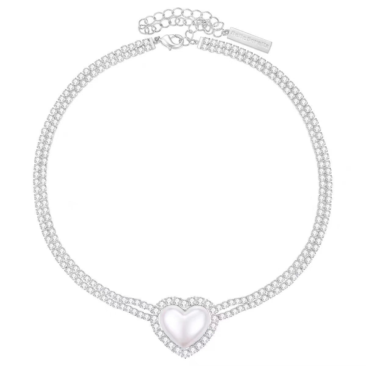 Women Fashion Rhinestone Love Choker