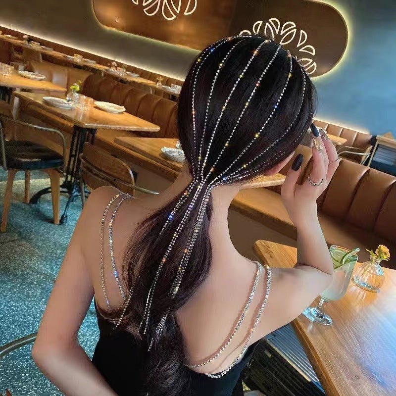 Fancy Long Tassel Rhinestone Hairpin