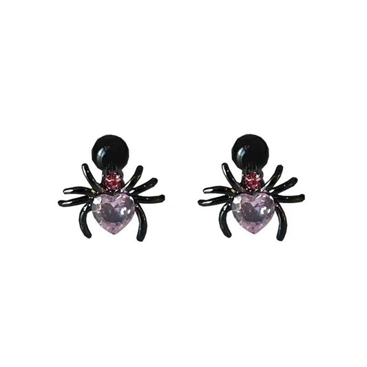 Sweet Y2K Cute Little Spider Cartilage Earring Stud (A Pair)