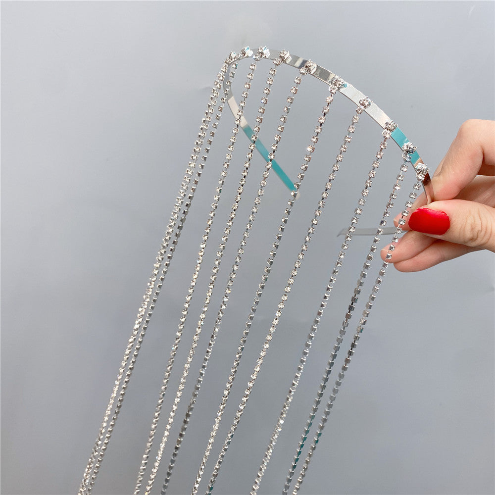 Fancy Long Tassel Rhinestone Hairpin