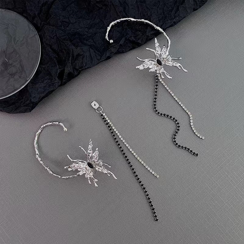 Fancy Designer Butterfly Tassel Stud Earring