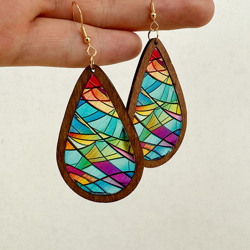 Vintage Drop Style Window Paper-cut Acrylic Earrings