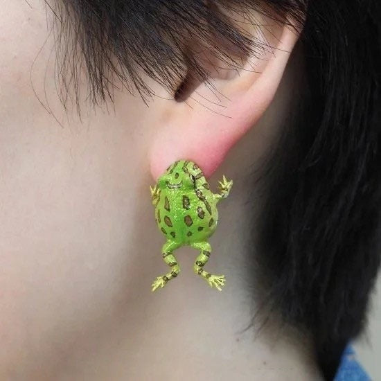 Unisex Designer Cute Frog Earrings