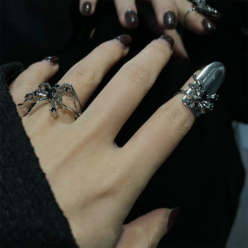 Chic Unisex Punk Style Spider Ring & Nail Ring