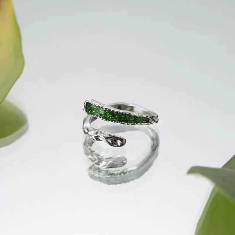 Designer Unisex Slytherin Snake Open Ring