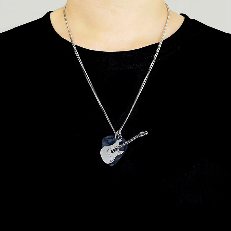 Guitar Plectrum Stainless Steel Necklace