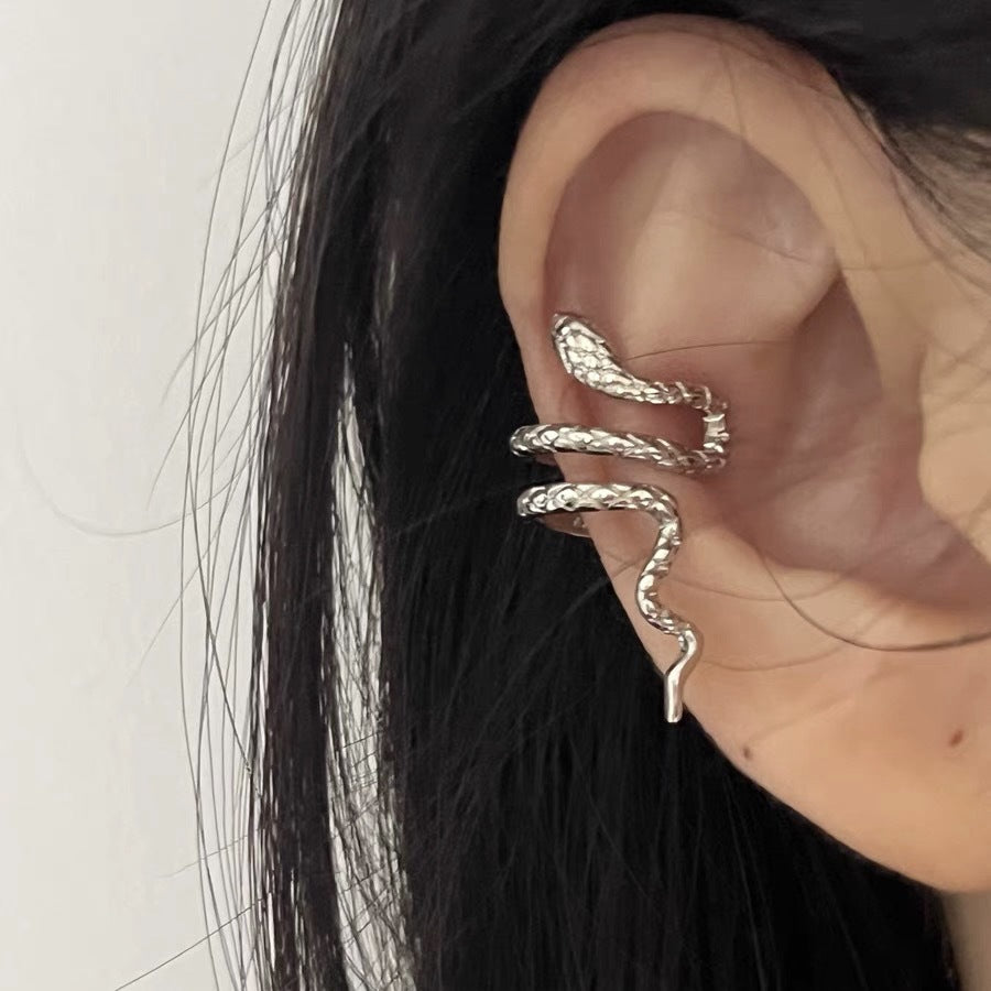 S925 Silver Unisex Snake Ear Cuff