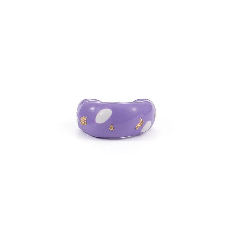 Cute Hand-made Purple Ear Clip(no ear piercing)