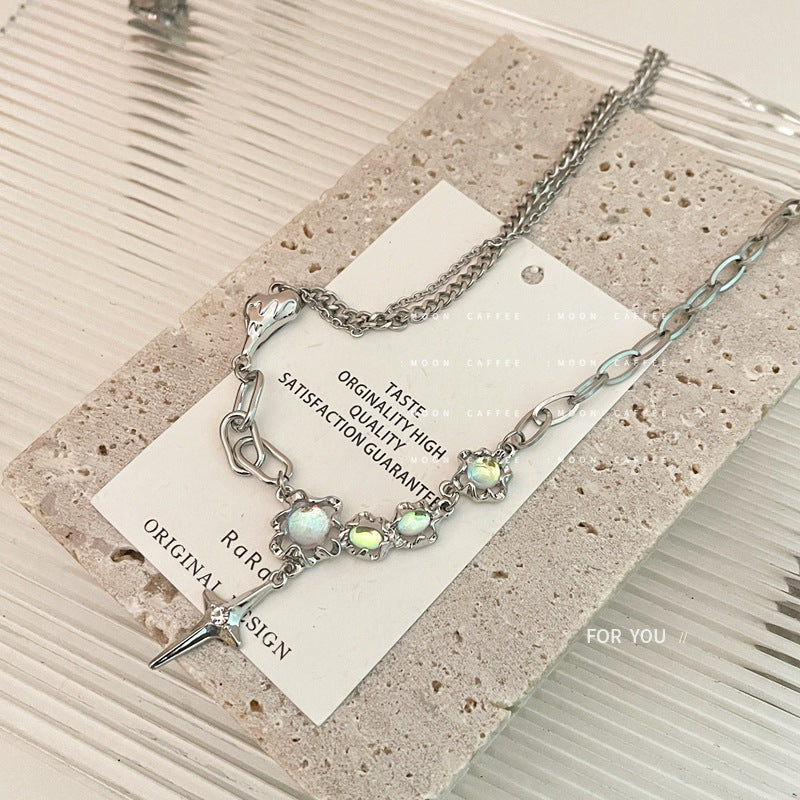 Spicy Girl Moonstone Stainless Steel Necklace