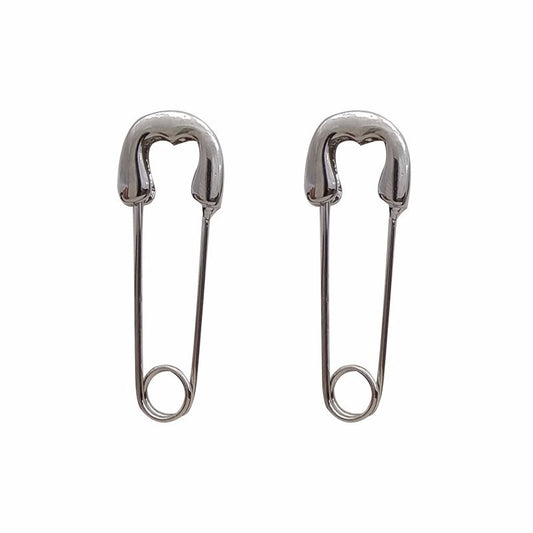 Unisex Designer Silver Pin Stud Earring