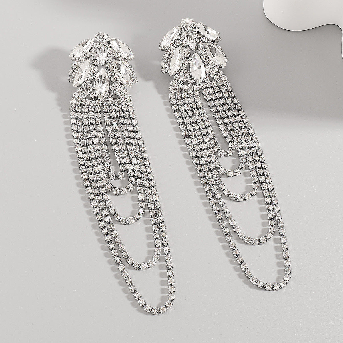 Unique Large Rhinestone Women Shining Earring