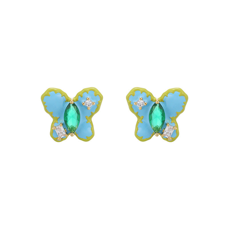 Y2K Cute Butterfly Zircon Stud Earring